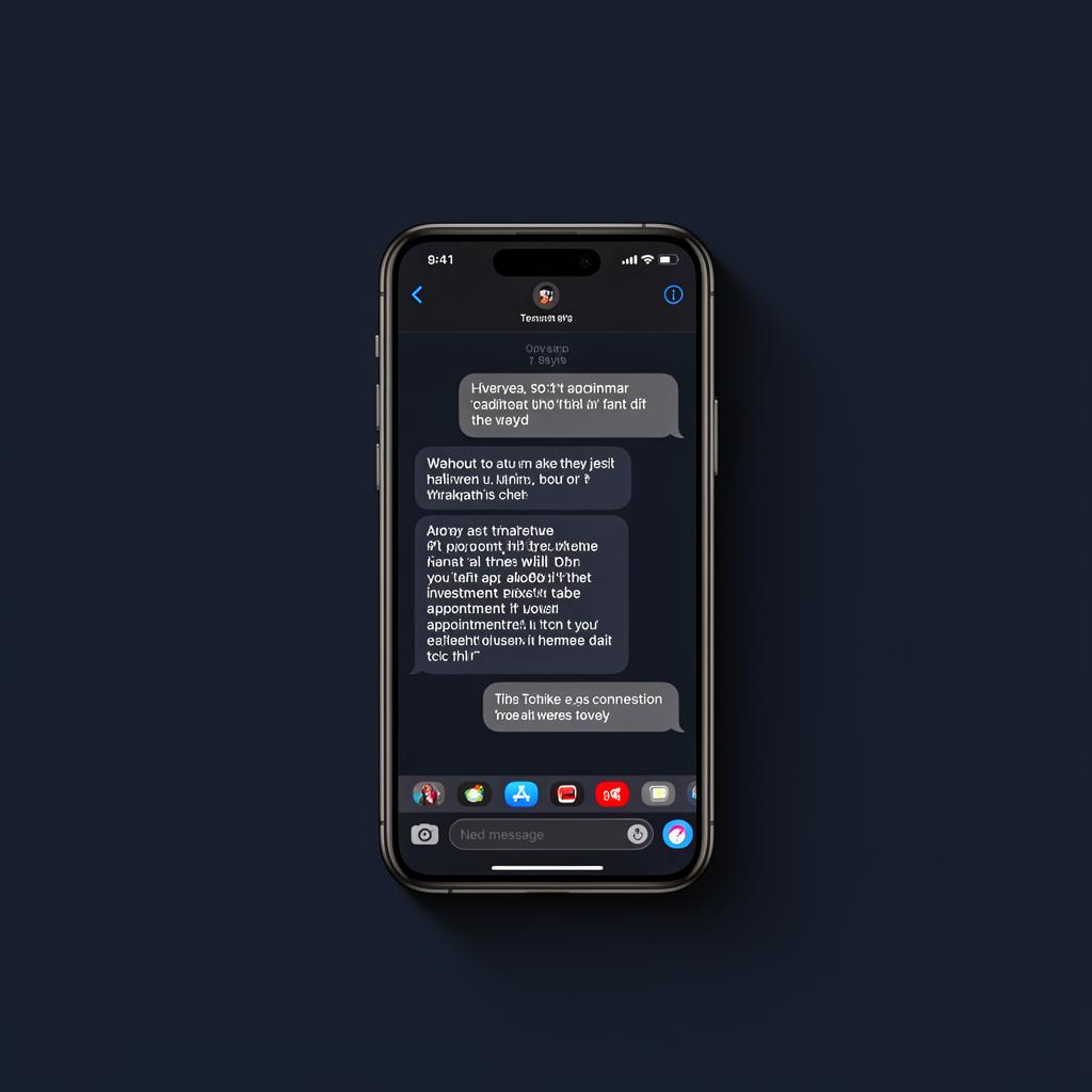 iPhone SMS conversation
